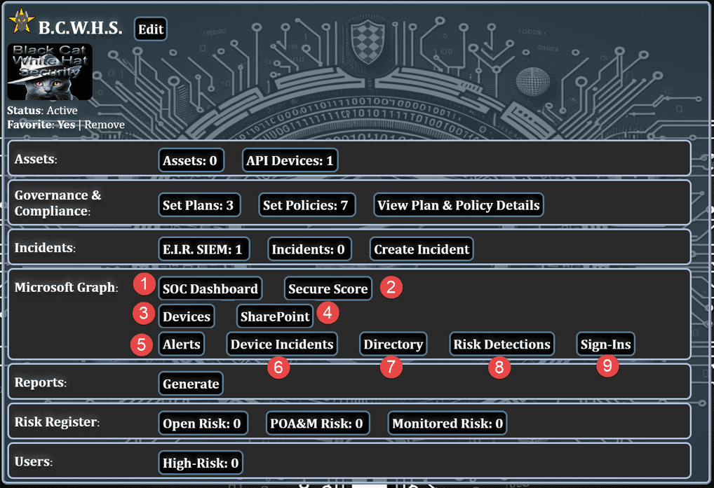 Black Cat White Hat Security - View Microsoft Graph Data